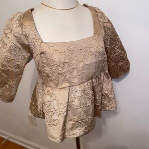 En Saison Jacquard Babydoll Top - Size Small